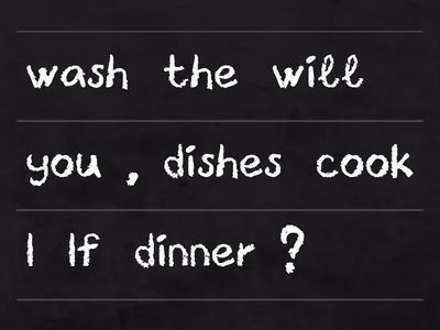 First conditional unscramble 