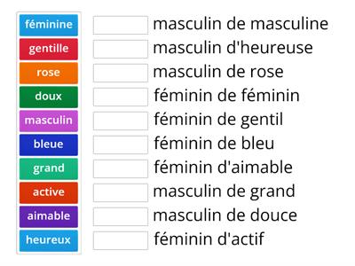  GC  Leçon 3  C Bis  Français Adjectifs féminins et masculins