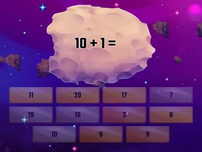 Addition facts to 20 Asteroids