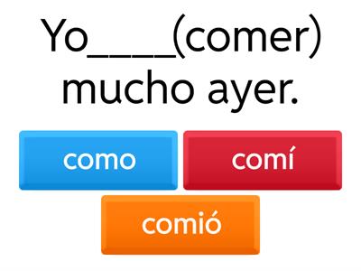 Preterite Regular Verbs - Spanish 