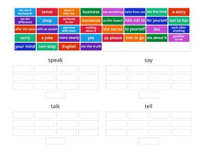 ST8 M5b tell/speak/say/talk