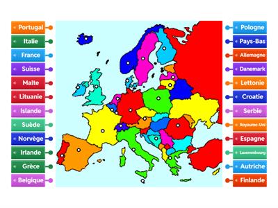 Géographie : Pays d'Europe