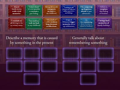 7D Vocabulary: memories (Speakout B2+)