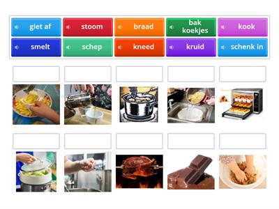 koken werkwoorden en woordenschat 2-Alfa en ZWG (KarenM)