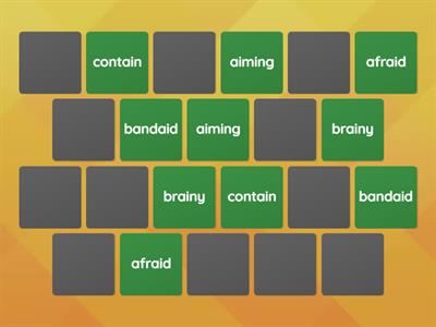 /ae/ <ai, ay> polysyllabic word memory