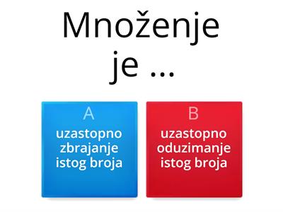 Množenje i dijeljenje brojeva 0, 1, 2, 3,10