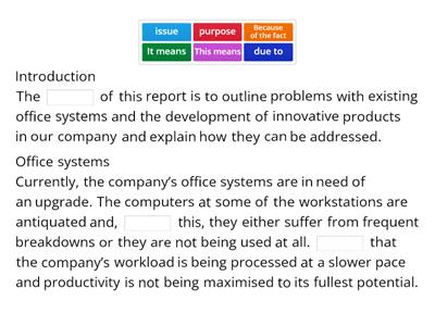 CAE Report - Fill in the gaps.