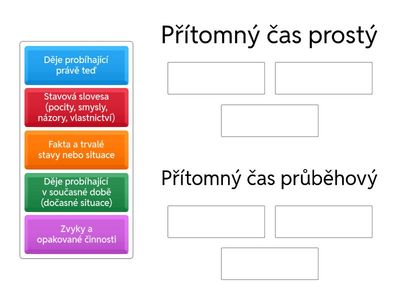 přítomný čas prostý a průběhový