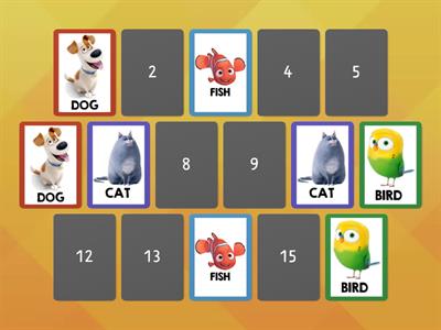 Memory game - Pets