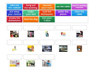 Household chores - match up