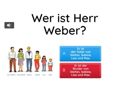 die Familienmitglieder : Ja/Nein/W-Fragen