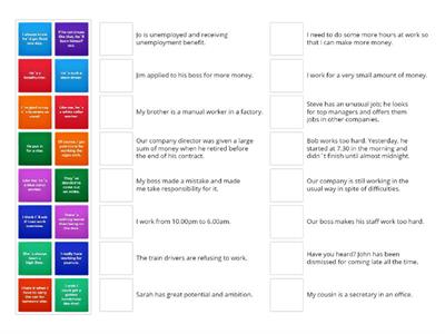 Work Idioms (Match Up) - Advanced