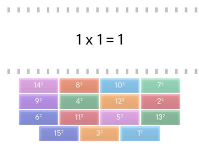 Square number fact match