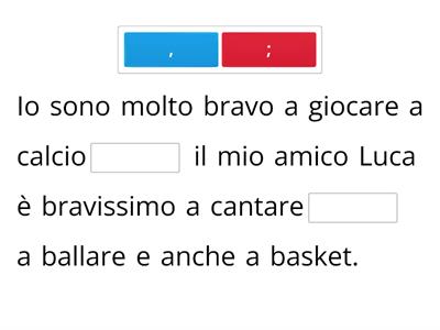 La virgola e il punto e virgola