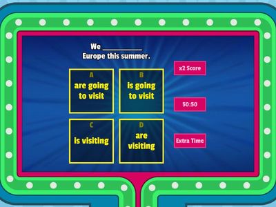  Going to / Present continuous (Future)