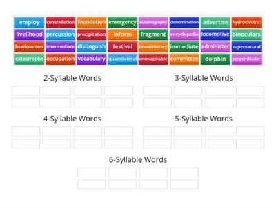 Syllable Game