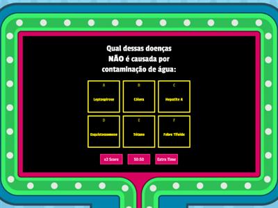 QUIZ SHOW SOBRE DOENÇAS CAUSADAS POR ÁGUA CONTAMINADA