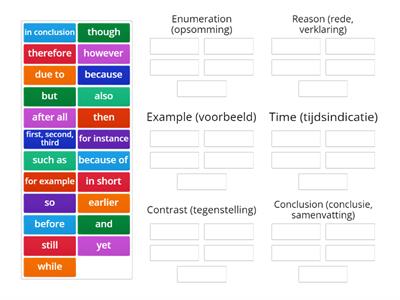 V2TA Linking words