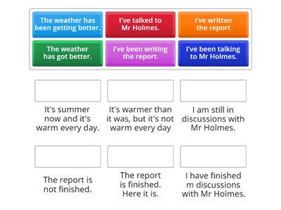 present perfect/present perfect continuous