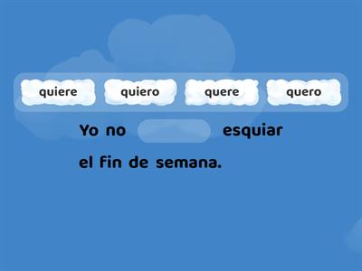 El verbo querer. Presente simple.