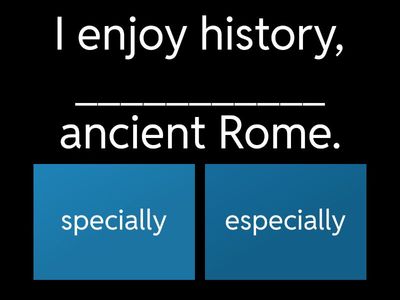 Specially VS Especially 