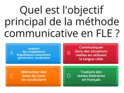 Méthodologies de l'enseignement du FLE