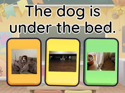 Prepositions on in under