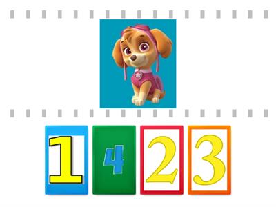 PAW PATROL -Correspondencia numérica 