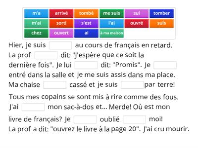 FLE A.2 Txt passé composé