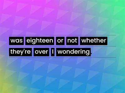 Question forms - Unjumble