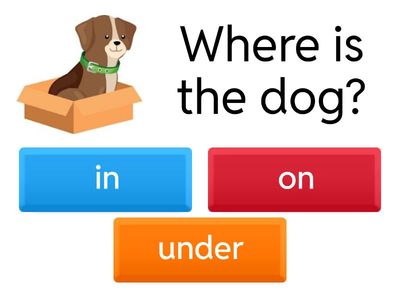 Prepositions in on under