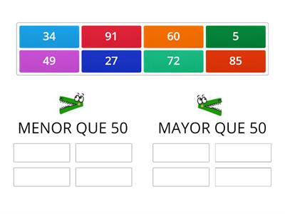 MAYOR-MENOR NUMEROS HASTA EL 100