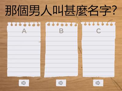 選擇題二-1訊息問句[名字或關係]-郡群初級認證