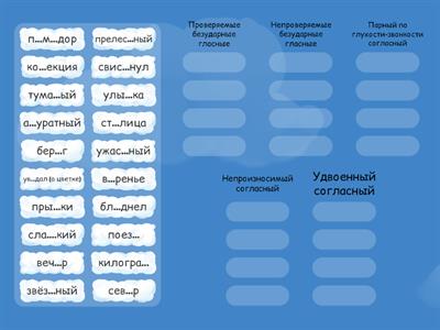 Орфограммы в корне. 3 класс