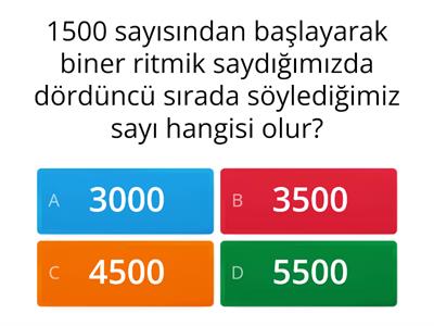 4.sınıf Matematik Doğal Sayılar 