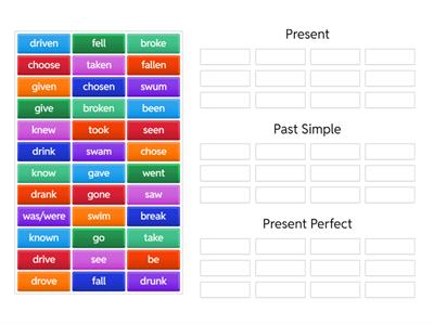  Irregular verbs 3 forms