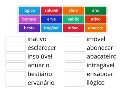 Palavras derivadas