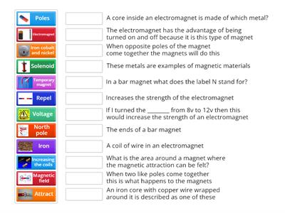 CAX KS3 Electromagnets Keywords 