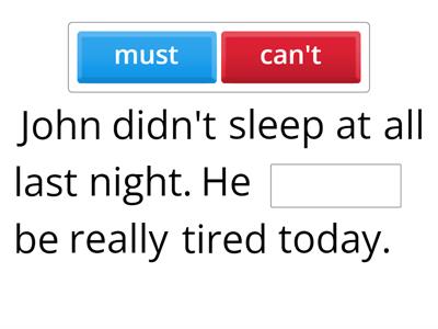 EF Intermediate 4th - Modals of deduction drill