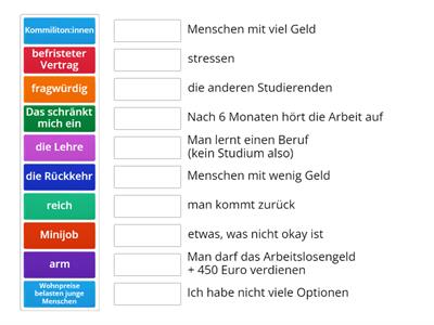 VOKABULAR: Soziale Mobilität