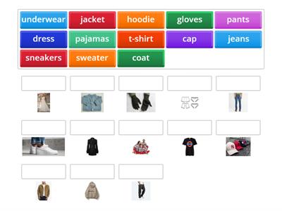 Clothes items game