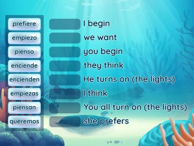 Stem-changing verbs (e --> ie)