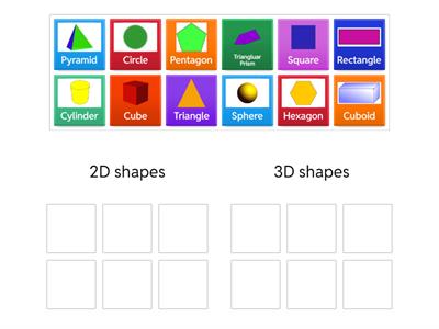 Sorting 2D and 3D shapes
