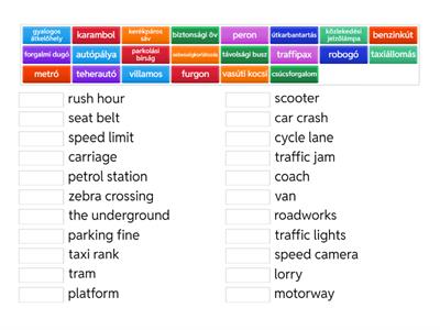 English File Intermediate Transport Vocabulary