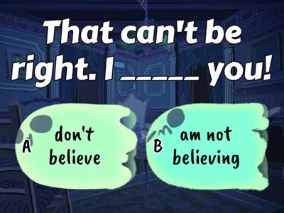 Stative and action verbs