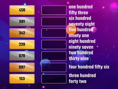 3 digit number words