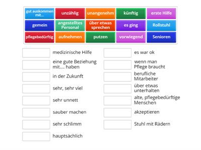 Zivildienst Vokabeln