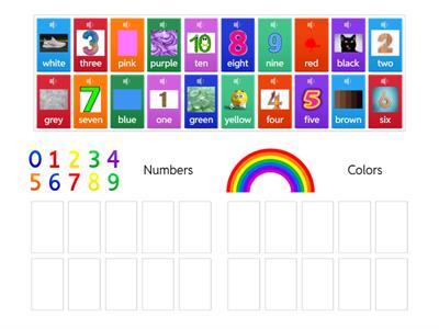 Colors and numbers