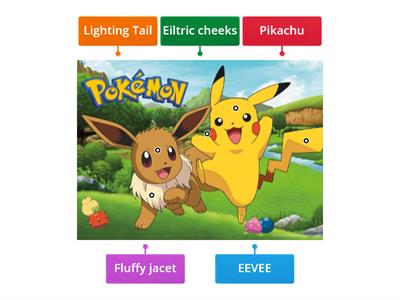 Important Body Parts Of EEVEE and Pikachu