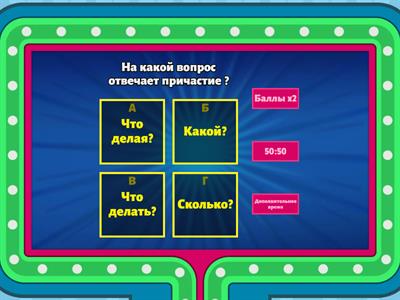 Причастие как часть речи